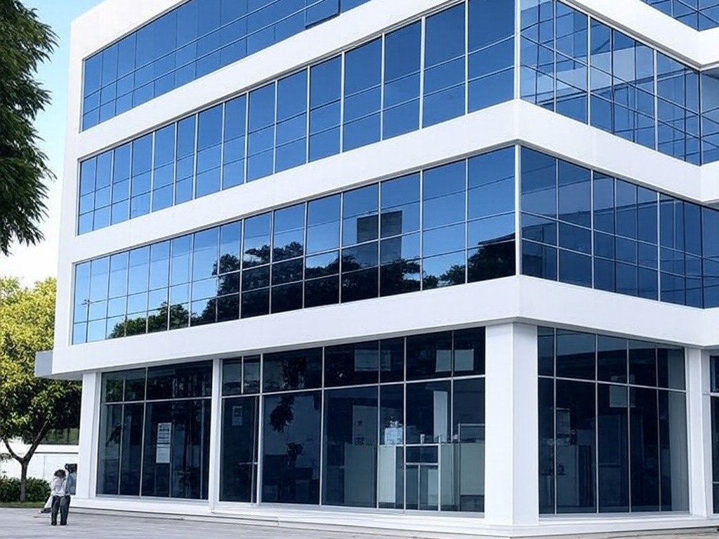 Prédio moderno do primeiro complexo de telessaúde no Recanto das Emas, Distrito Federal, com fachada contemporânea e sinalizações de saúde remota.