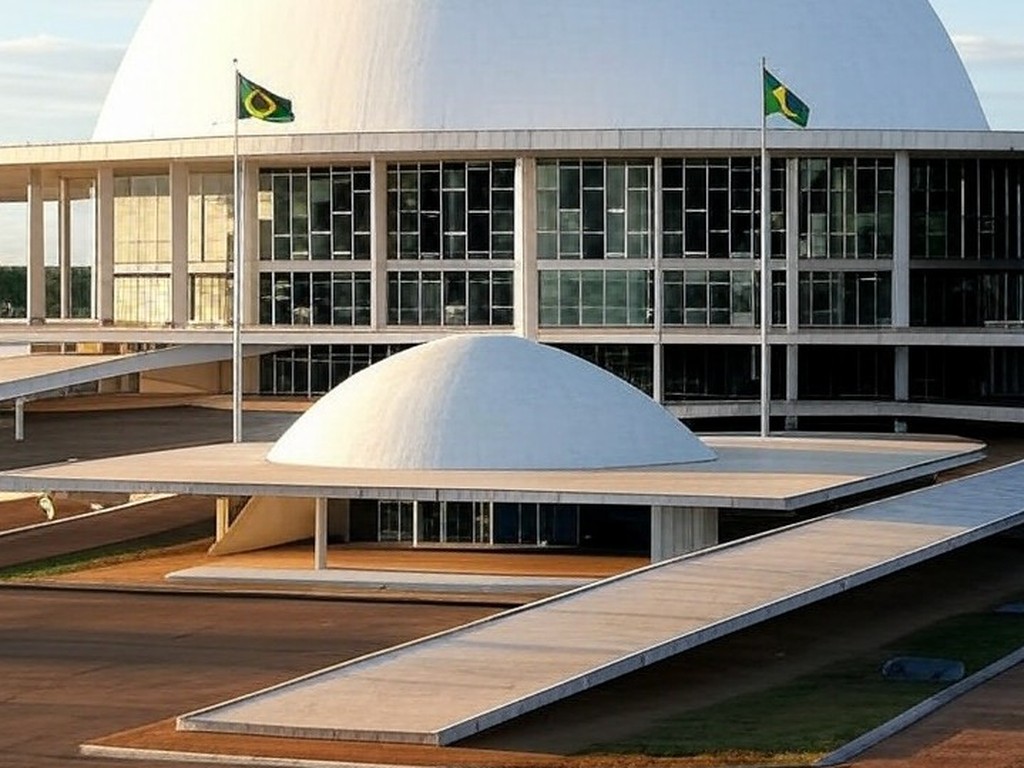 Edifício do Congresso Nacional em Brasília, simbolizando candidatura ao Senado em 2026.