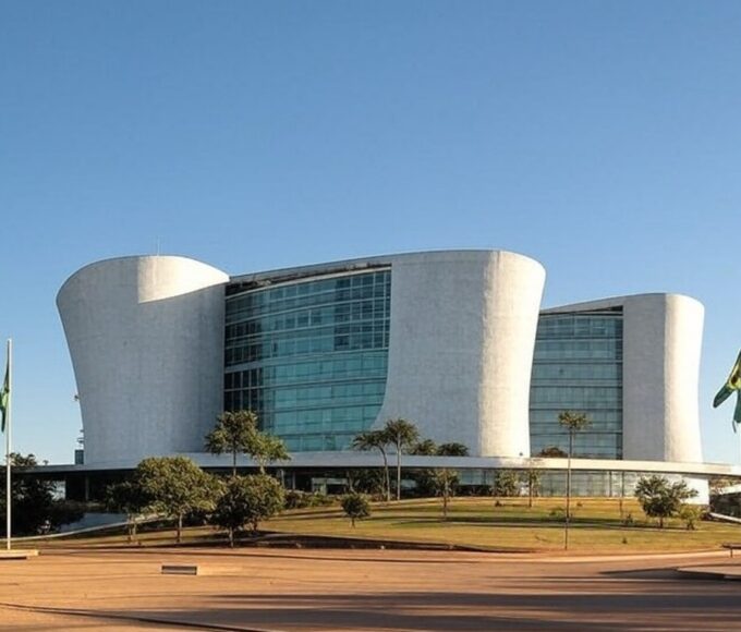 Edifício do TCU em Brasília, representando suspensão de inspeção no Banco Central por falta de provas.