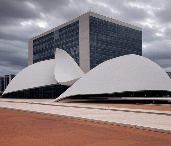Edifício da Câmara Legislativa do DF em Brasília, representando lei que cassa ICMS por trabalho análogo à escravidão.