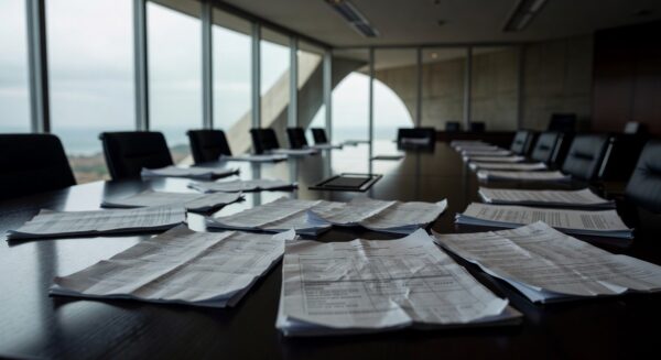 Edifício da CLDF em Brasília durante reunião tensa sobre irregularidades no BRB.