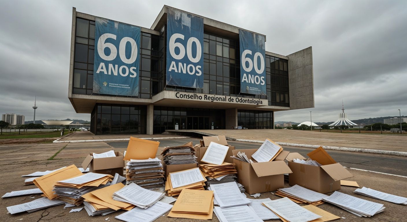 Clínica odontológica deteriorada em Brasília, simbolizando falhas crônicas na saúde bucal do DF.