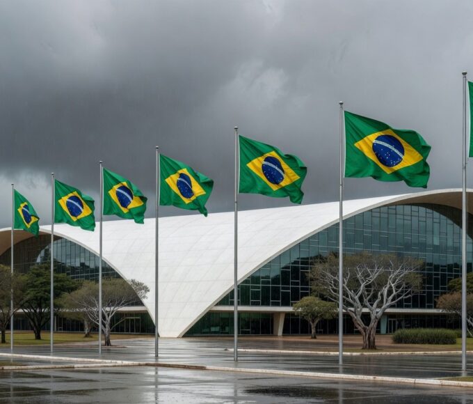 Edifício da CLDF em Brasília sob céu nublado, representando homenagem questionável a corretores de seguros em meio a crises econômicas.