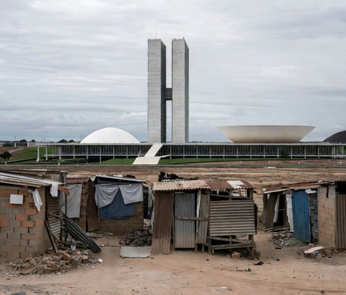 Edifício da CLDF em Brasília sob céu nublado, representando falhas na proteção a mulheres, idosos e saúde no DF.