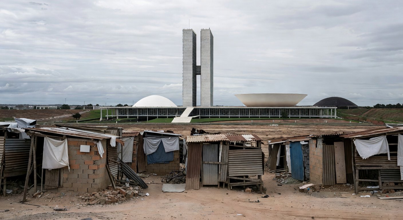 Edifício da CLDF em Brasília sob céu nublado, representando falhas na proteção a mulheres, idosos e saúde no DF.