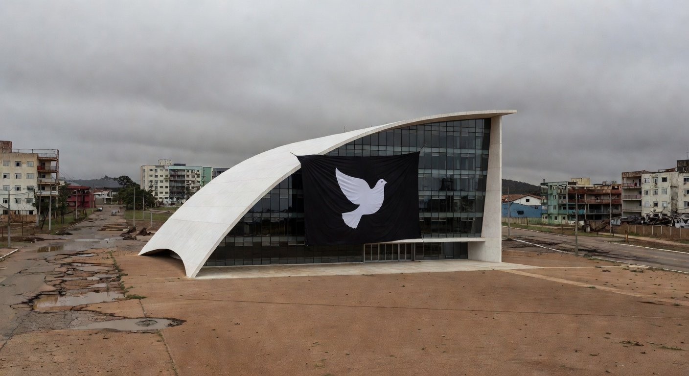 Edifício da CLDF em Brasília sob céu nublado, representando homenagem a corretores de seguros com críticas por prioridades equivocadas.
