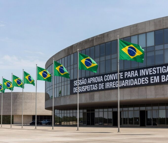 Edifício da Câmara Legislativa do DF em Brasília sob céu nublado, representando convite ao presidente do BRB para esclarecer gestão sob desconfiança.