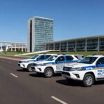Viaturas da PMDF em Brasília, simbolizando promoções e progressões na polícia do DF.
