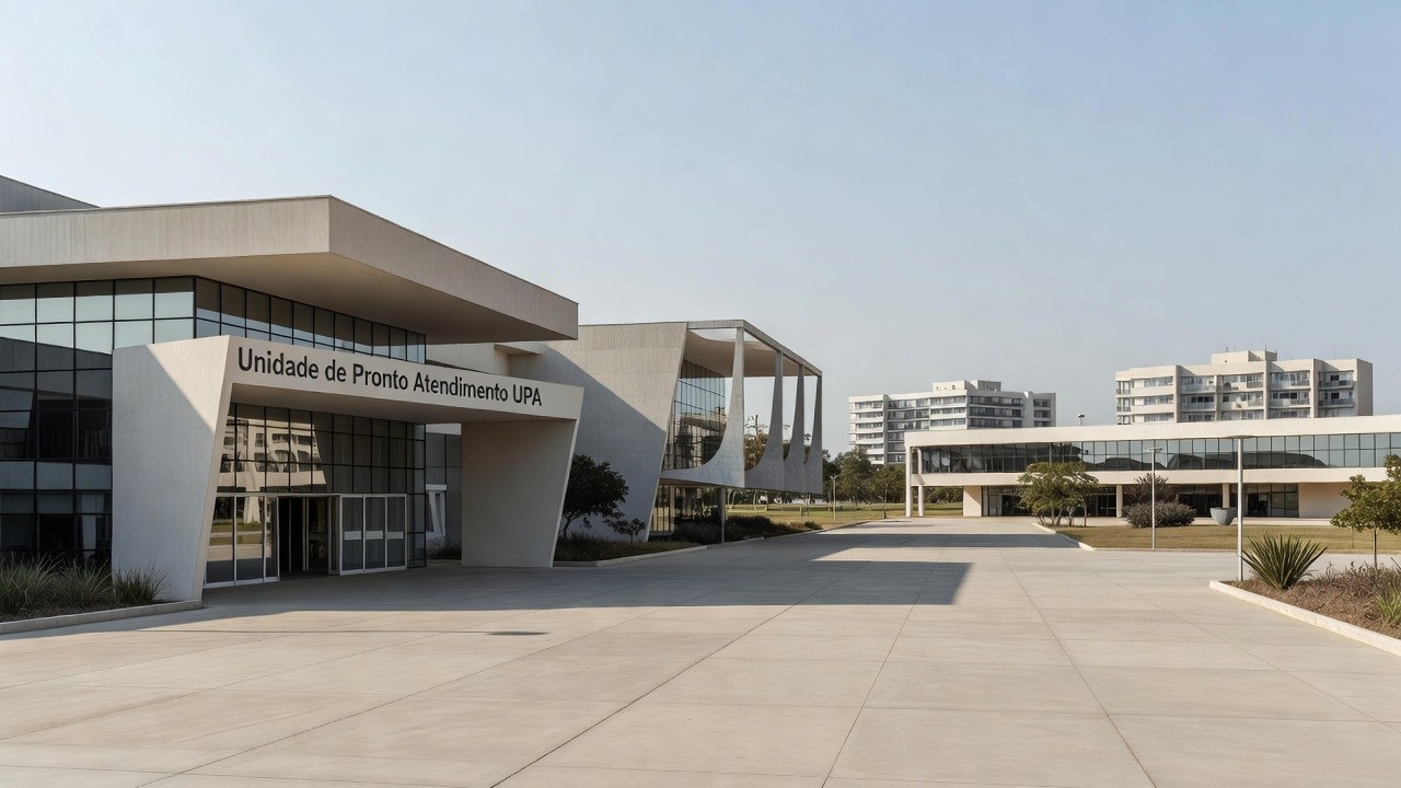 Unidade de Pronto Atendimento no DF registrando atendimentos por sintomas respiratórios