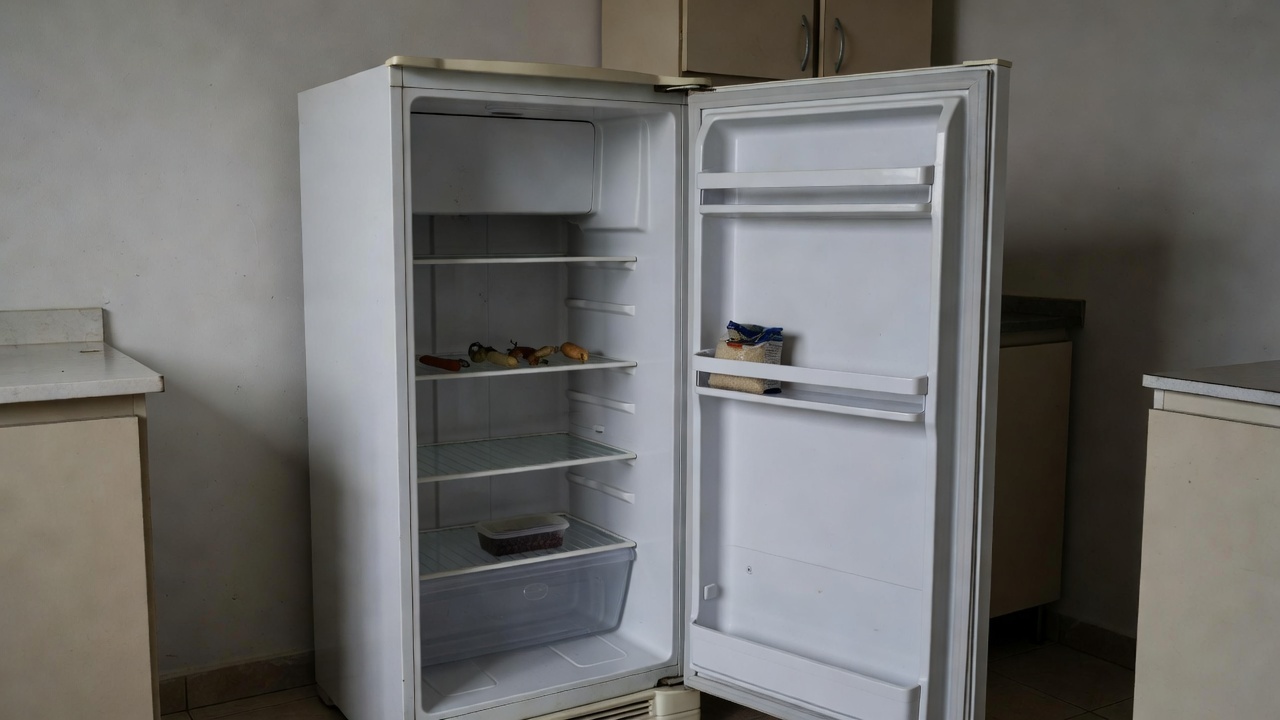 Mesa com alimentos escassos em cozinha do DF representando insegurança alimentar de idosos