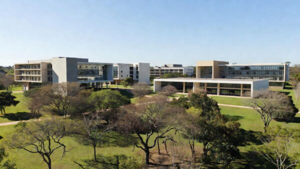 Campus da UnDF em Brasília representando inscrições para vagas remanescentes