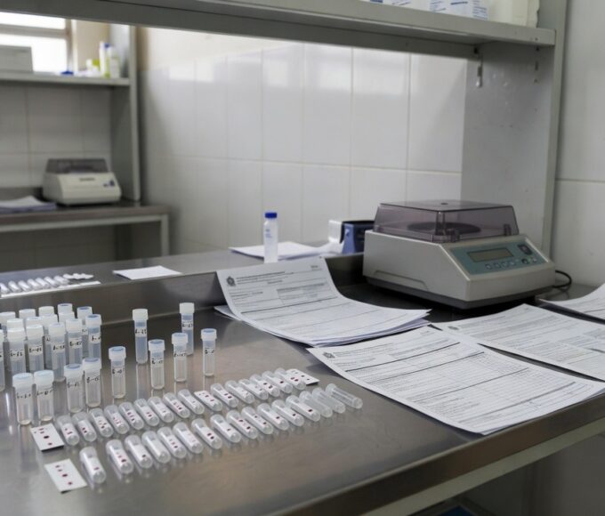Laboratório com equipamentos do teste do pezinho ampliado no Distrito Federal