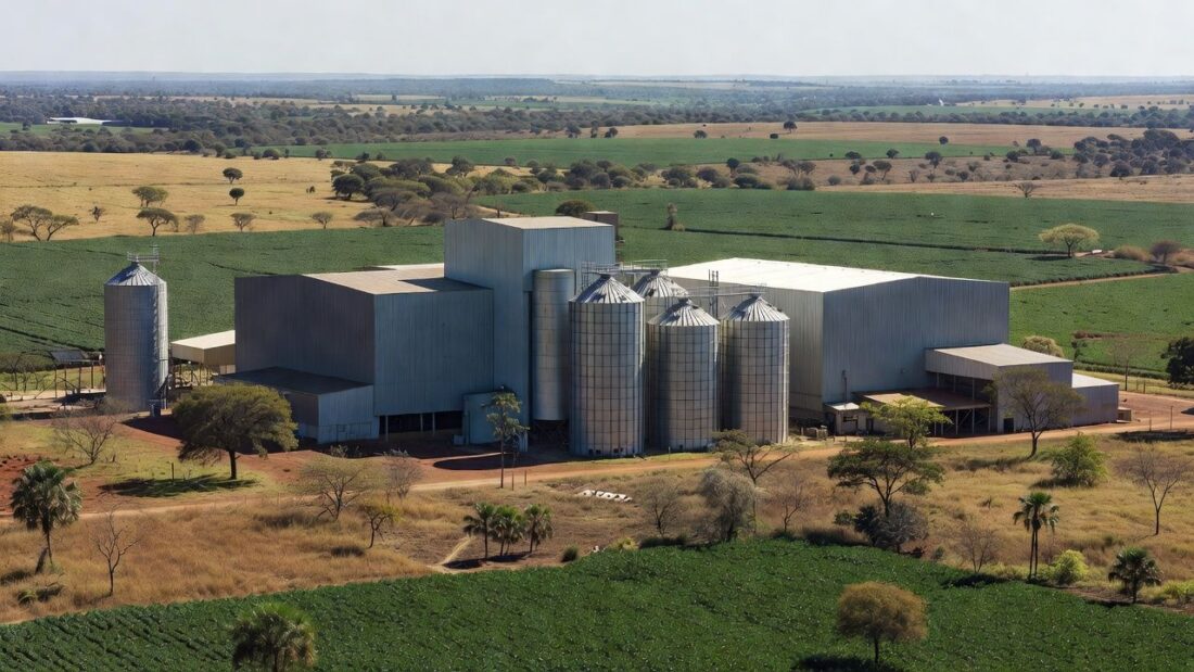Armazéns rurais em área do cerrado no Distrito Federal