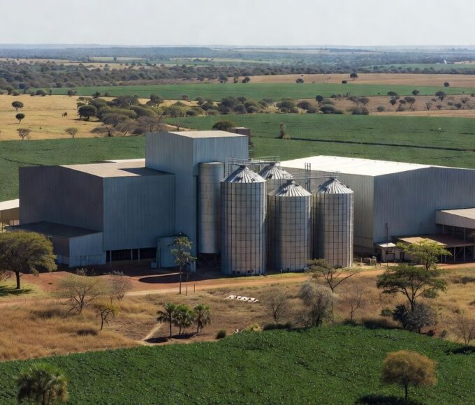 Armazéns rurais em área do cerrado no Distrito Federal