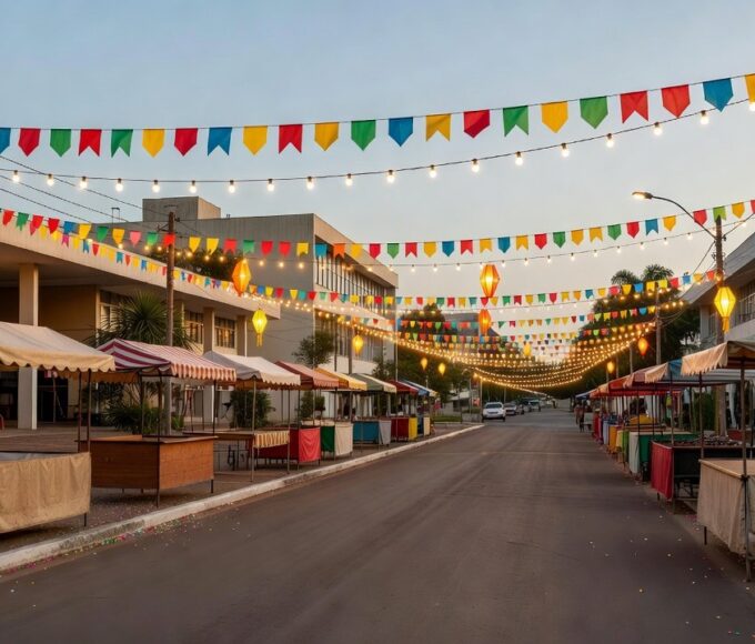 Rua de Lazer em Guará II com decoração para edição especial de férias