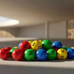 Bolas de loteria Timemania com prêmio acumulado em sorteio brasileiro
