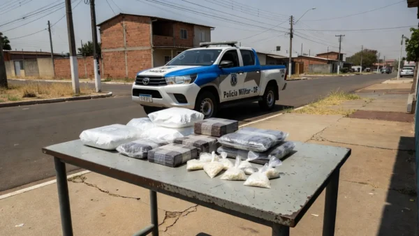 Drogas apreendidas pela PM no Recanto das Emas, Brasília