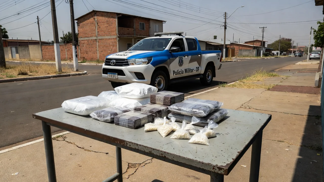 Drogas apreendidas pela PM no Recanto das Emas, Brasília