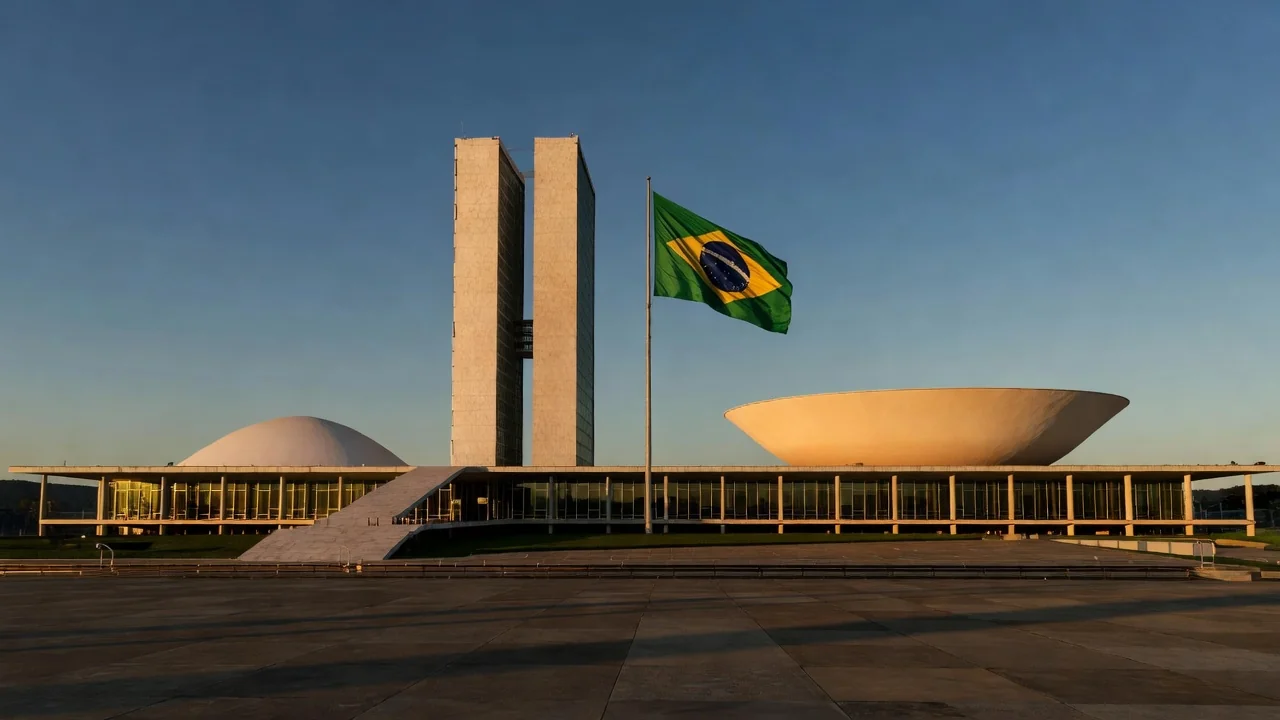 Congresso Nacional em Brasília simbolizando candidatura política no GDF