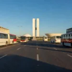 Terminal de ônibus em Brasília representando o passe livre estudantil no DF