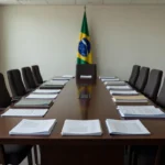 Sala de reunião sobre socorro de R$ 6,6 bi ao BRB em Brasília