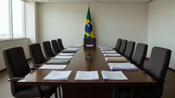 Sala de reunião sobre socorro de R$ 6,6 bi ao BRB em Brasília