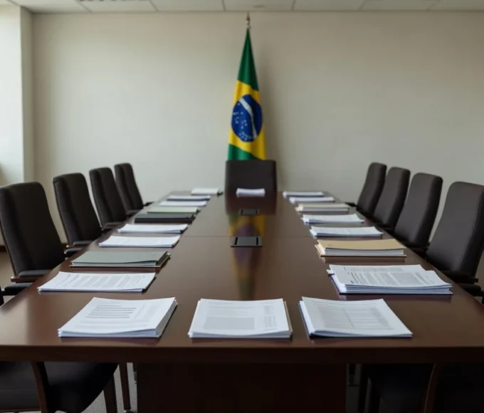 Sala de reunião sobre socorro de R$ 6,6 bi ao BRB em Brasília