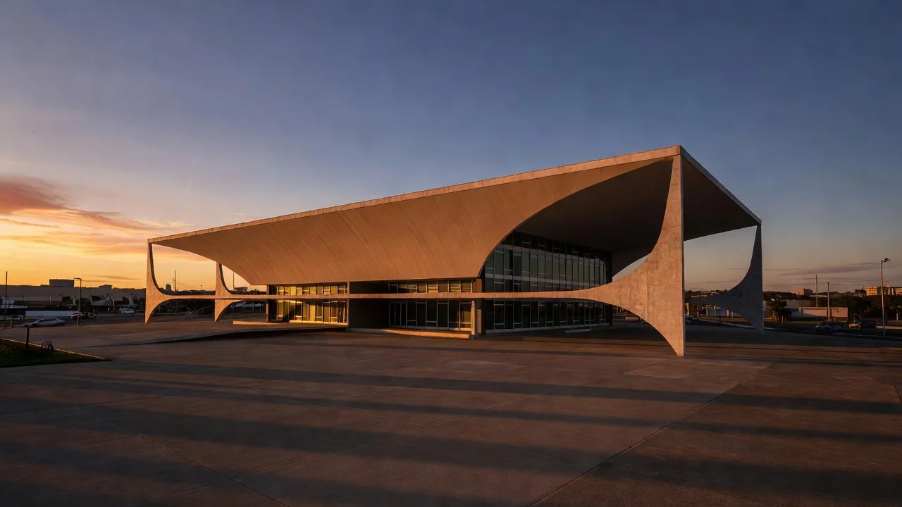 Prédio da Câmara do DF em Brasília representando homenagem póstuma a cantoras do rock