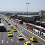Táxis do DF autorizados no corredor do BRT Sul em Brasília