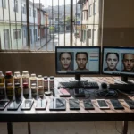 Evidências apreendidas em operação policial contra quadrilha de deepfakes e suplementos ilegais
