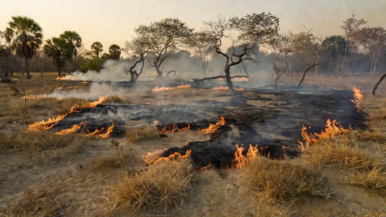 Queima controlada em 300 hectares de cerrado no DF para prevenir incêndios