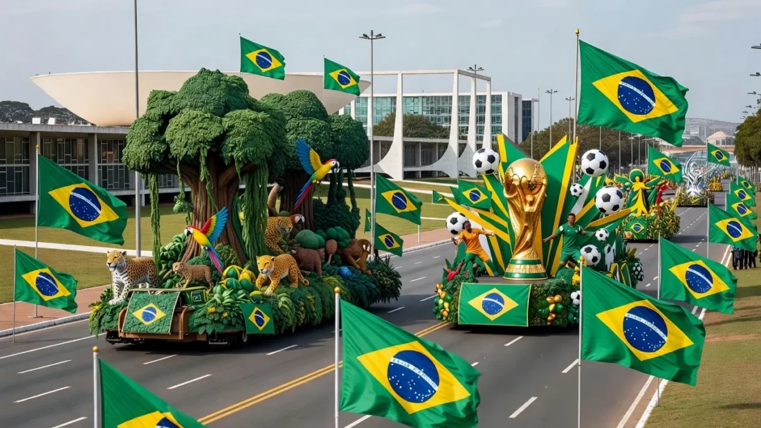 No desfile do ano passado, soberania também foi um dos temas explorados pelo governo Ricardo Stuckert / PR - 07.09.2025