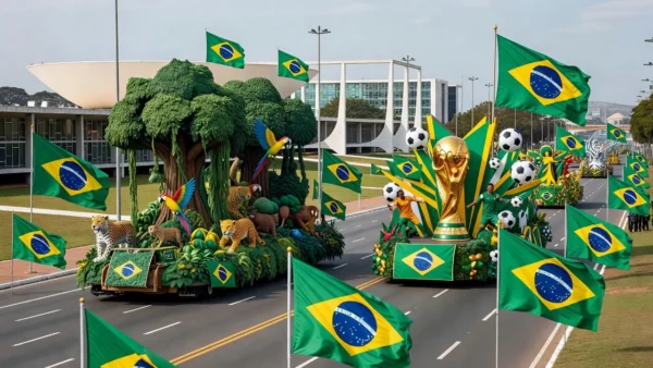No desfile do ano passado, soberania também foi um dos temas explorados pelo governo Ricardo Stuckert / PR - 07.09.2025
