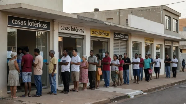 Fila em casa lotérica em Brasília para Lotofácil da Independência